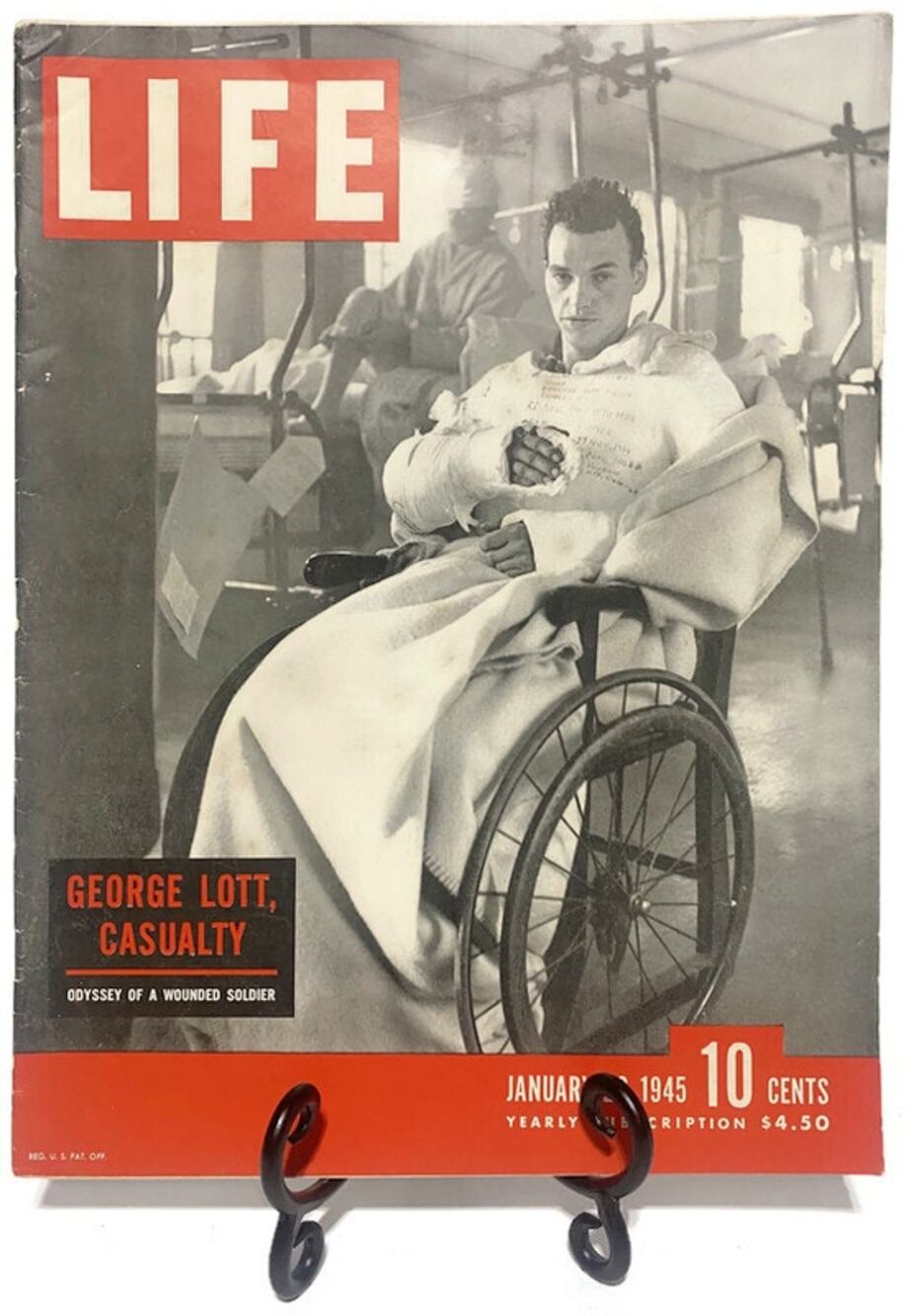 LIFE Magazine January 29 1945 George Lott Wounded Soldier Cover